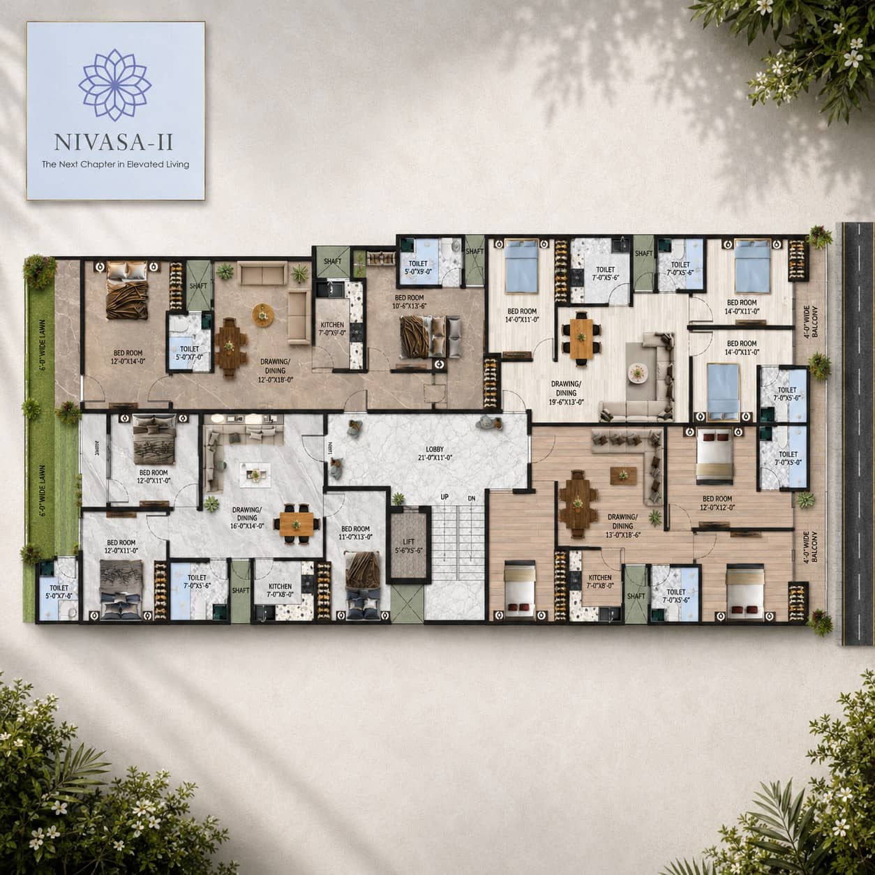 Nivasa II 3BHK Premium Builder Floor | 3 BHK Flat in Gwal Pahari Gurgaon Image 1 Building Image 2