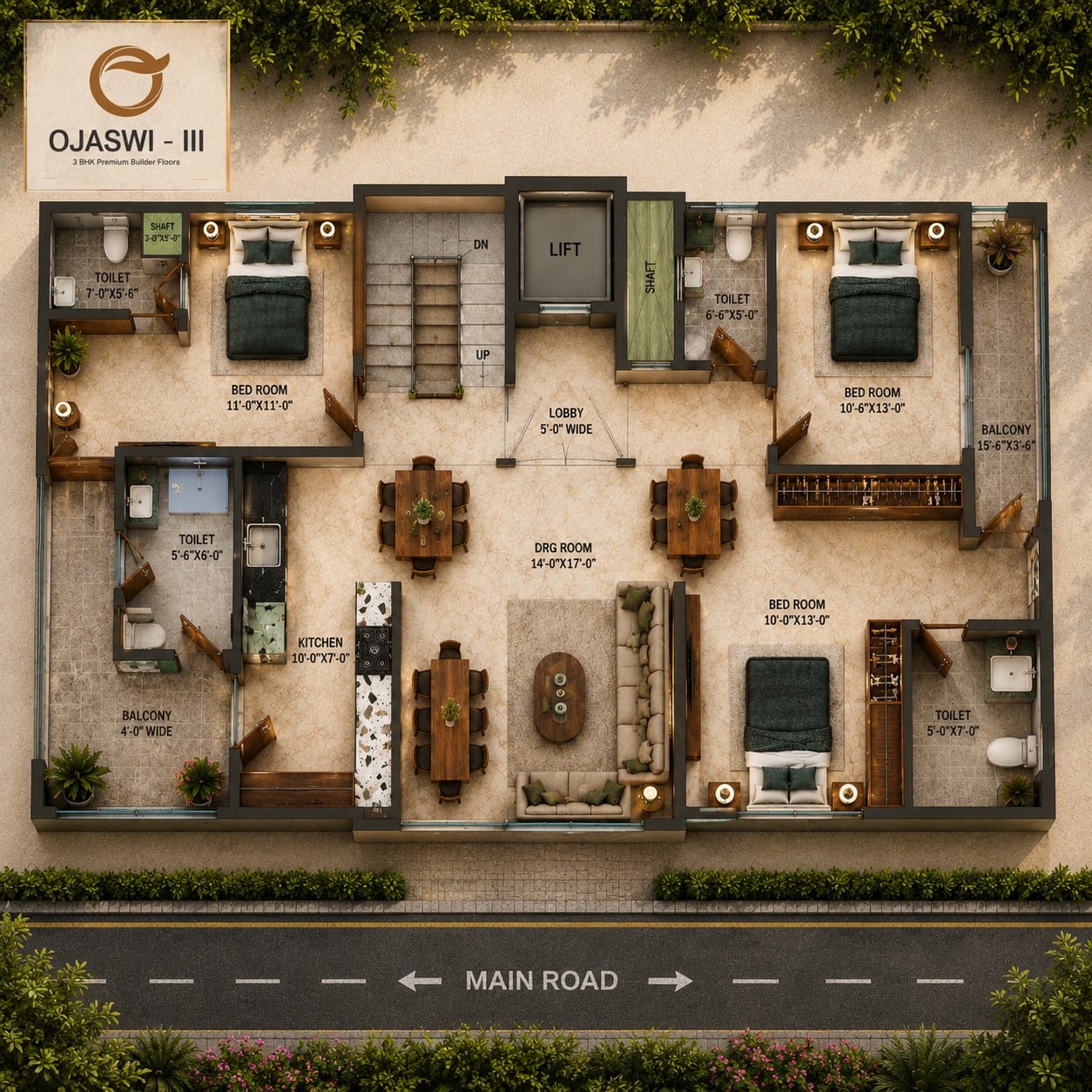Ojaswi II 3BHK Premium Builder Floor - View 2