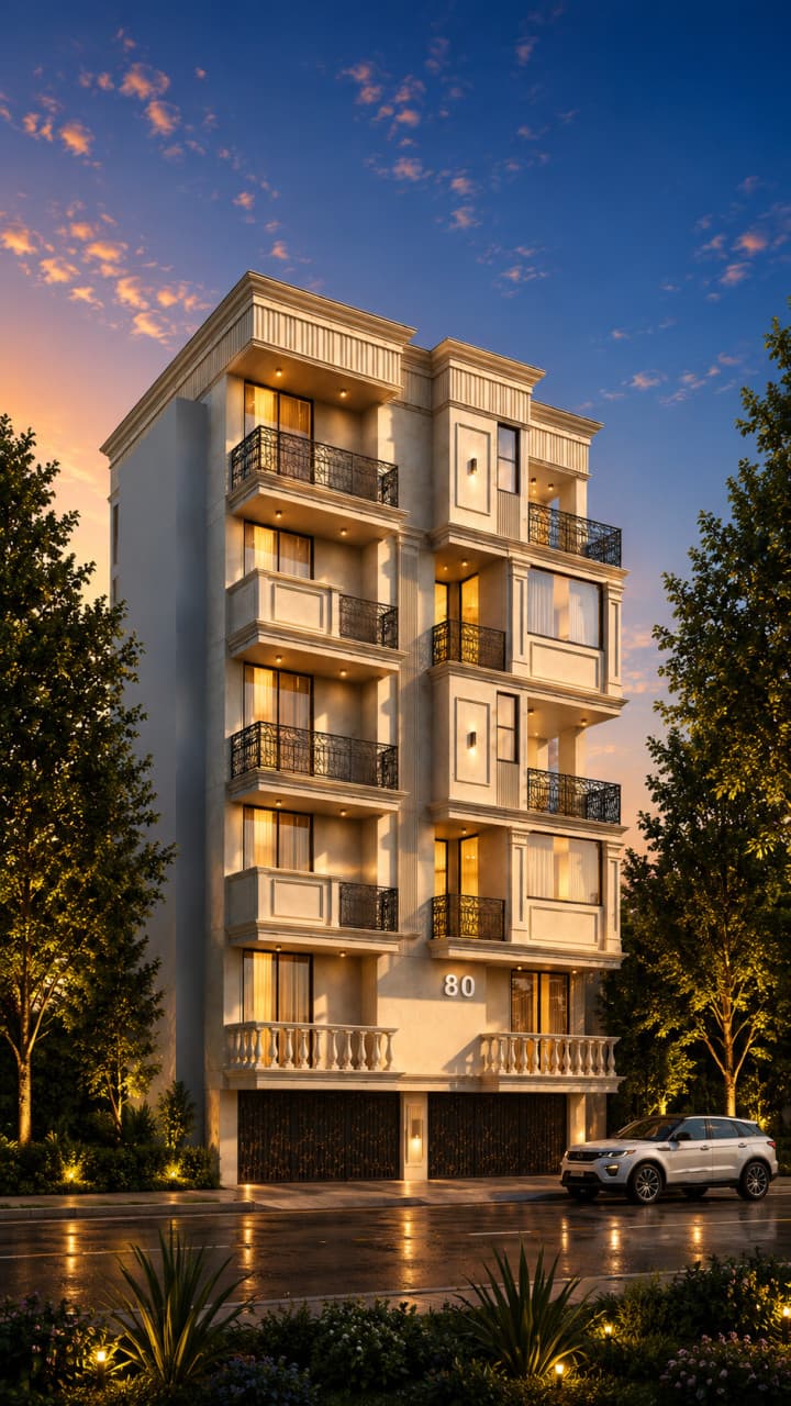 VASUNDHARA 3 BHK Simplex & 3 BHK Duplex Flat | 3 BHK Flat in Chattarpur Delhi Building Mobile Banner