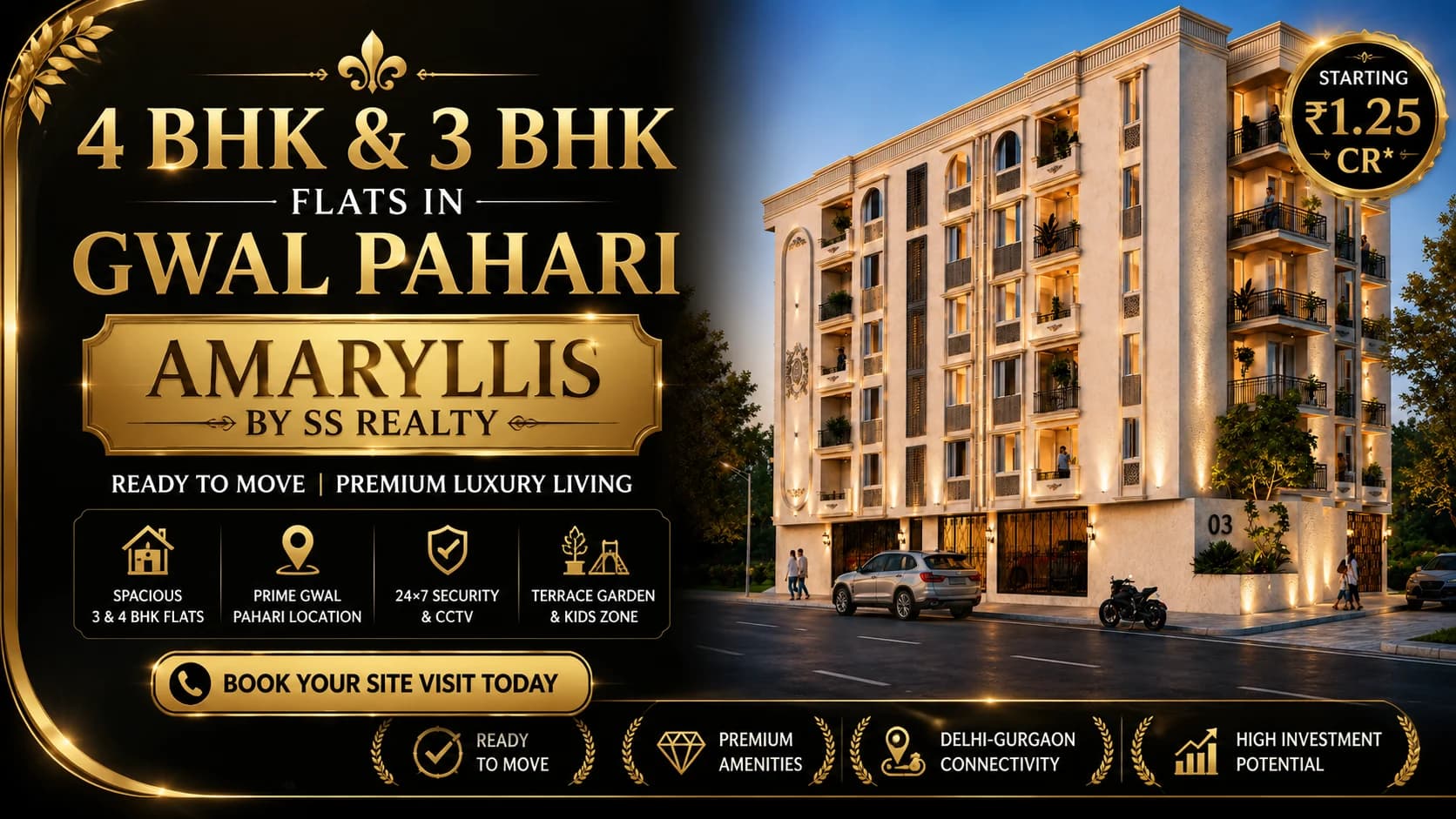 4BHK & 3BHK Flats in Gwal Pahari Gurgaon – Amaryllis Luxury Living in 2026