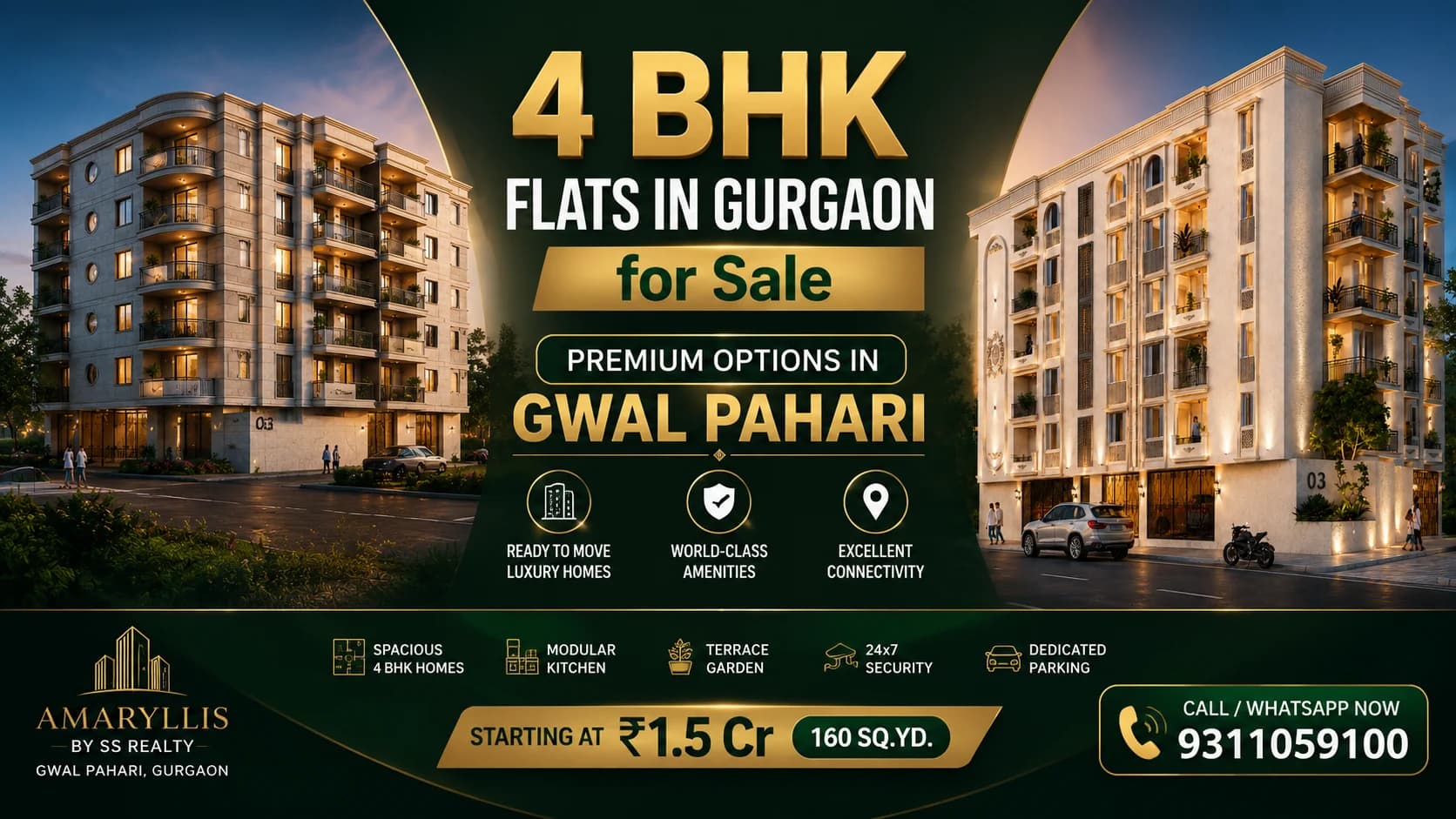 4 BHK Flats in Gurgaon for Sale – Premium Options in Gwal Pahari