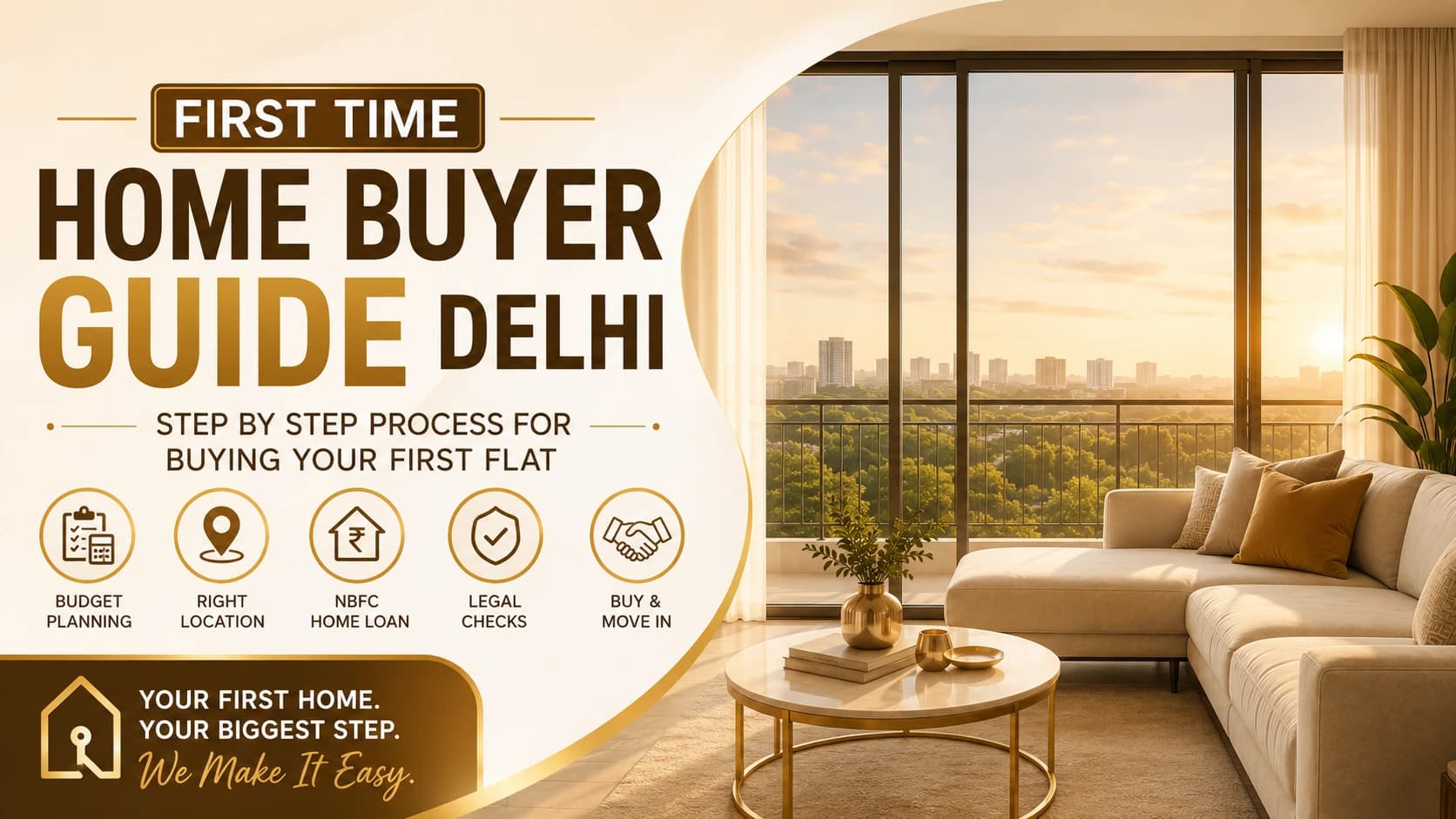 First Time Home Buyer Guide Delhi — Step by Step Process for Buying Your First Flat