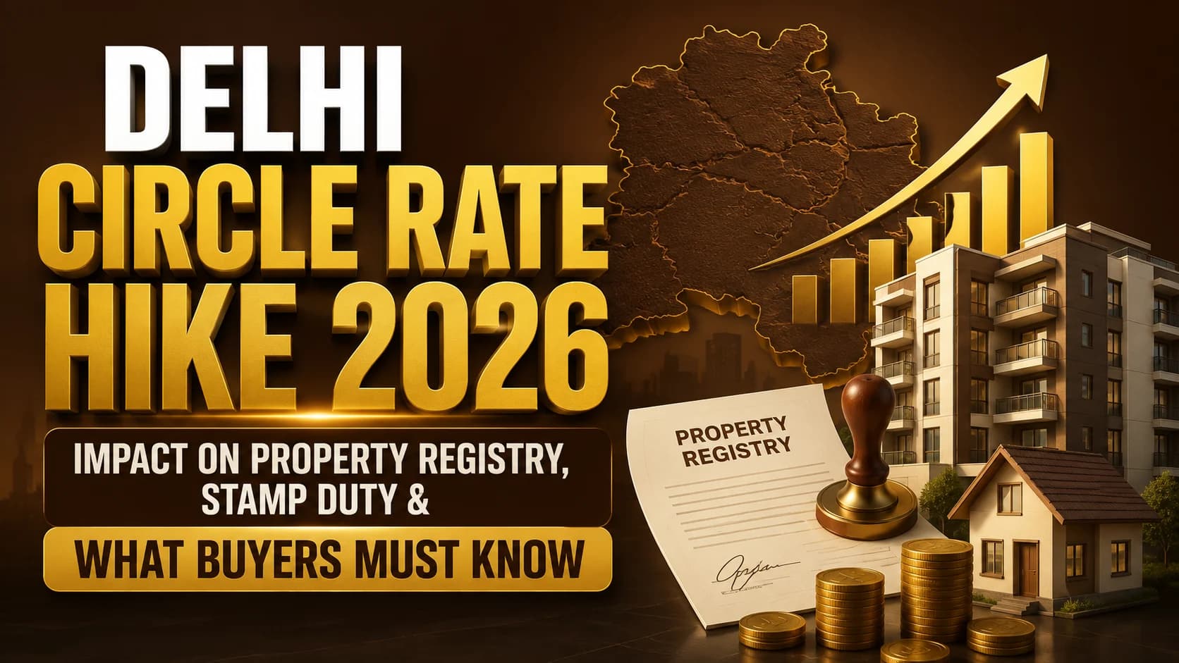 Delhi Circle Rate Hike 2026: Impact on Property Registry, Stamp Duty & What Buyers Must Know